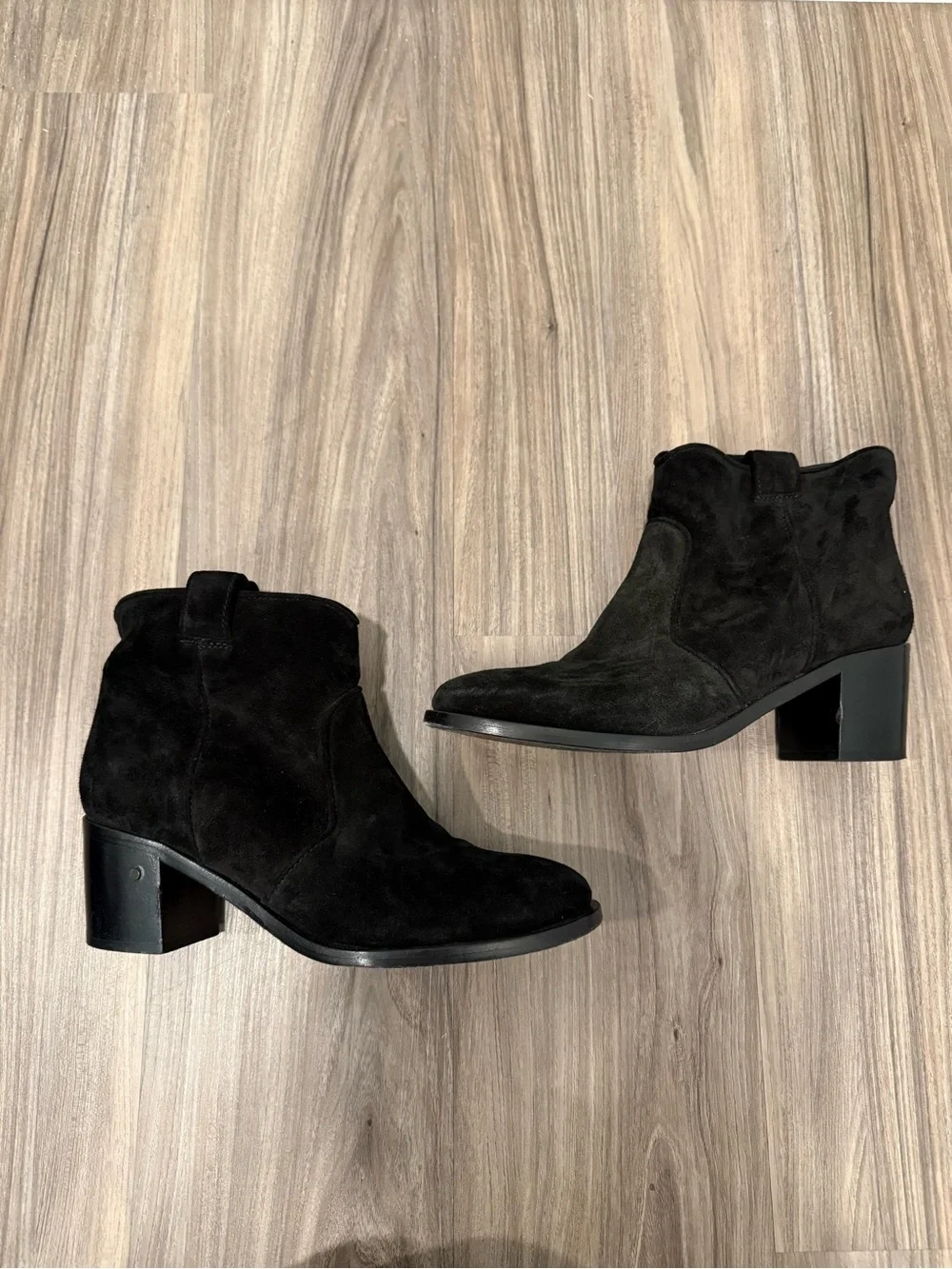 Laurence Dacade Black Suede Ankle Booties